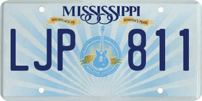 MS license plate LJP811