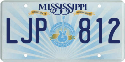 MS license plate LJP812