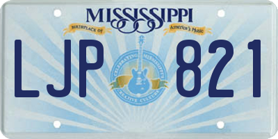 MS license plate LJP821