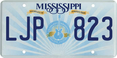 MS license plate LJP823