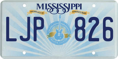 MS license plate LJP826