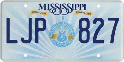 MS license plate LJP827