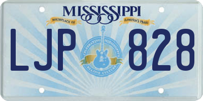 MS license plate LJP828