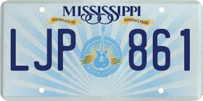 MS license plate LJP861