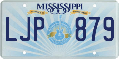 MS license plate LJP879