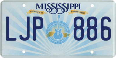 MS license plate LJP886