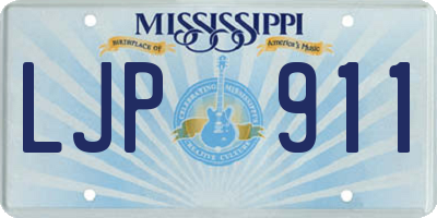 MS license plate LJP911