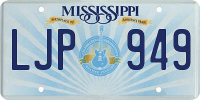 MS license plate LJP949
