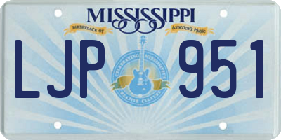 MS license plate LJP951