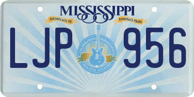 MS license plate LJP956