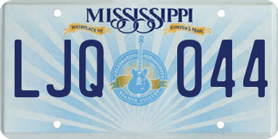 MS license plate LJQ044