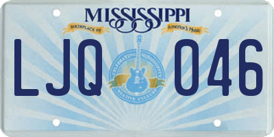 MS license plate LJQ046
