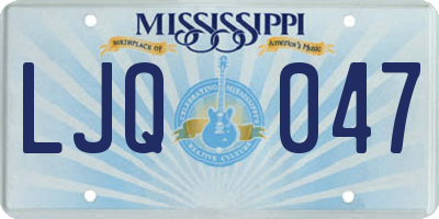 MS license plate LJQ047