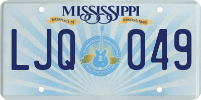 MS license plate LJQ049