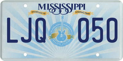 MS license plate LJQ050
