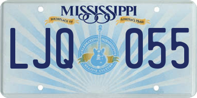 MS license plate LJQ055