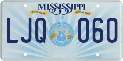 MS license plate LJQ060
