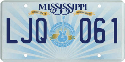 MS license plate LJQ061