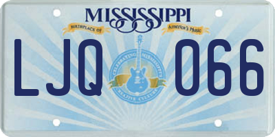 MS license plate LJQ066