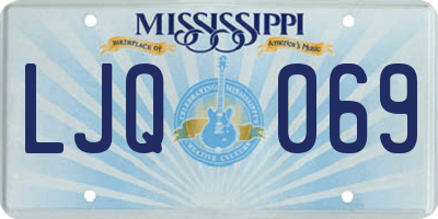 MS license plate LJQ069