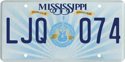 MS license plate LJQ074