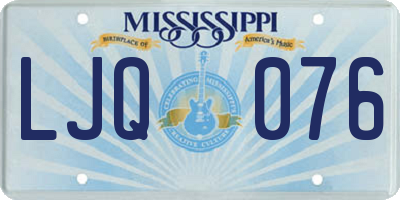 MS license plate LJQ076