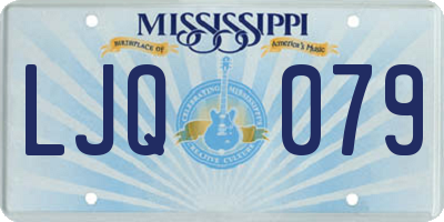 MS license plate LJQ079