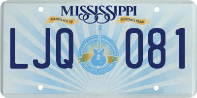 MS license plate LJQ081