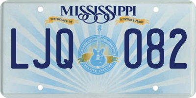 MS license plate LJQ082