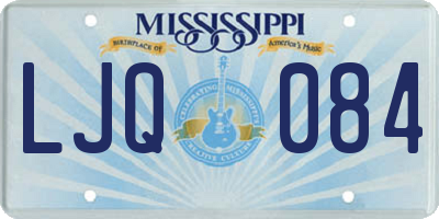 MS license plate LJQ084