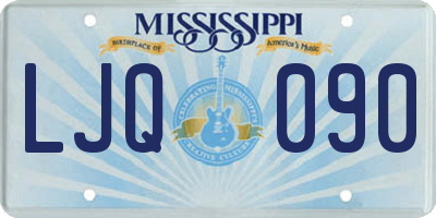 MS license plate LJQ090