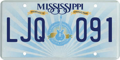 MS license plate LJQ091