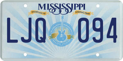 MS license plate LJQ094