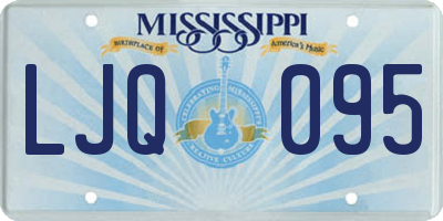 MS license plate LJQ095