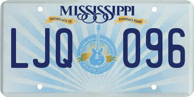 MS license plate LJQ096