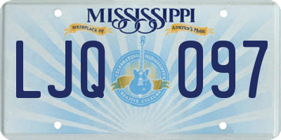 MS license plate LJQ097