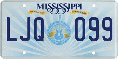 MS license plate LJQ099