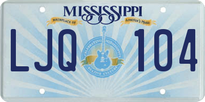 MS license plate LJQ104