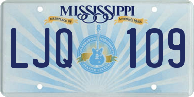 MS license plate LJQ109
