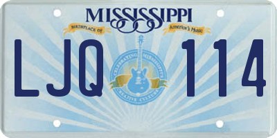 MS license plate LJQ114