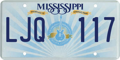 MS license plate LJQ117