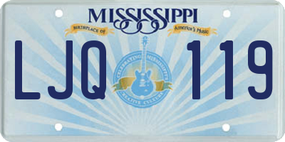 MS license plate LJQ119