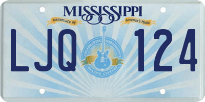 MS license plate LJQ124