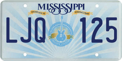 MS license plate LJQ125