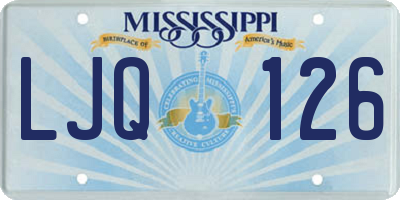 MS license plate LJQ126