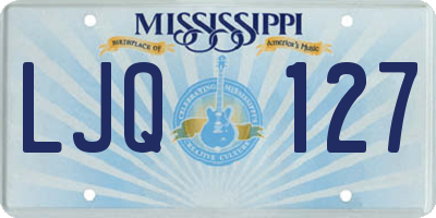 MS license plate LJQ127