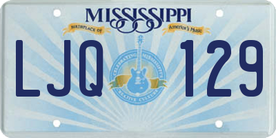 MS license plate LJQ129
