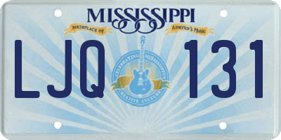 MS license plate LJQ131