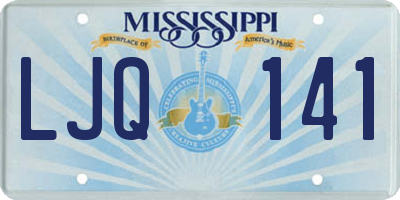 MS license plate LJQ141