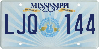 MS license plate LJQ144